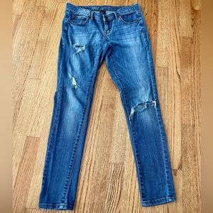 Mossimo Distressed Low Rise Skinny Jeans size 6